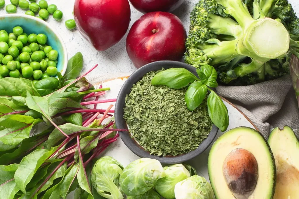 aliments variés contenant de la vitamine K